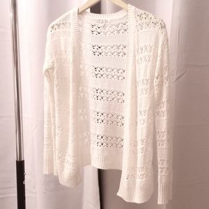 EUC Knit Off White Open Long Sleeve Cardigan